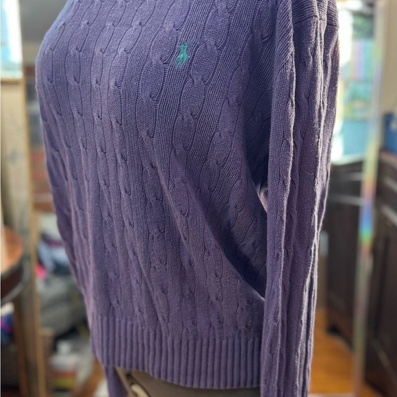 Ralph Lauren Raw Silk Sweater Men’s Large Purple 💜Play Condition💜 See Photos - Picture 15 of 15